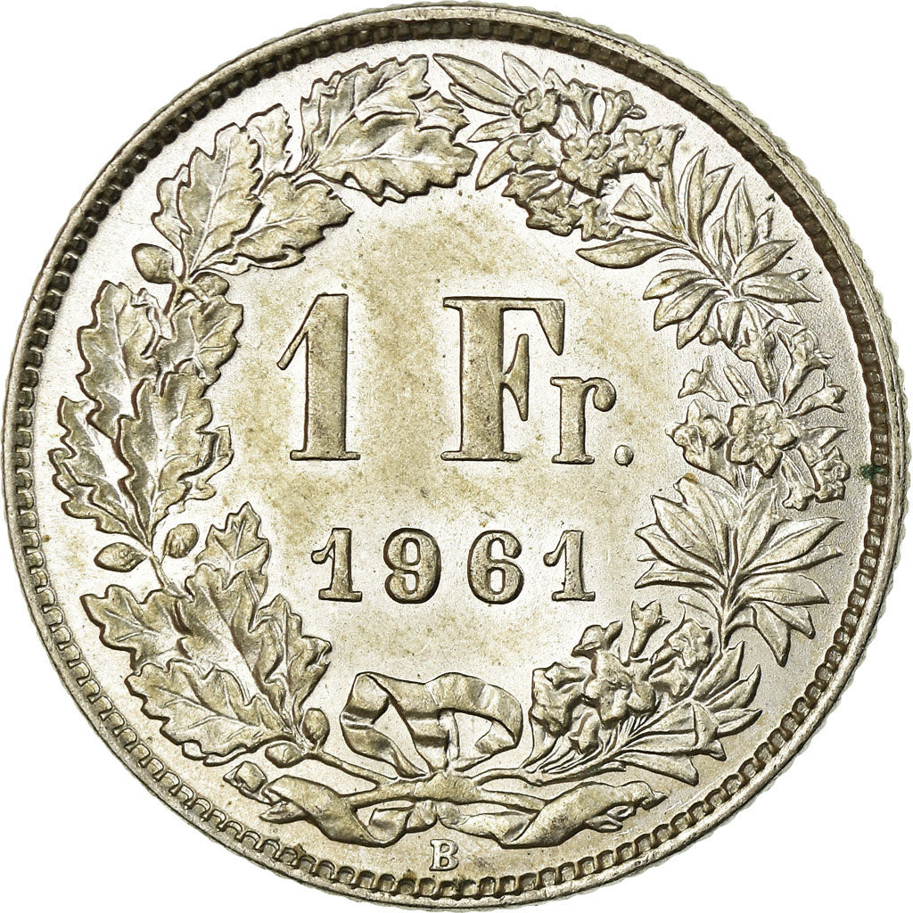 Moneta, Svizzera, Franc, 1961, SPL, Argento, KM:24