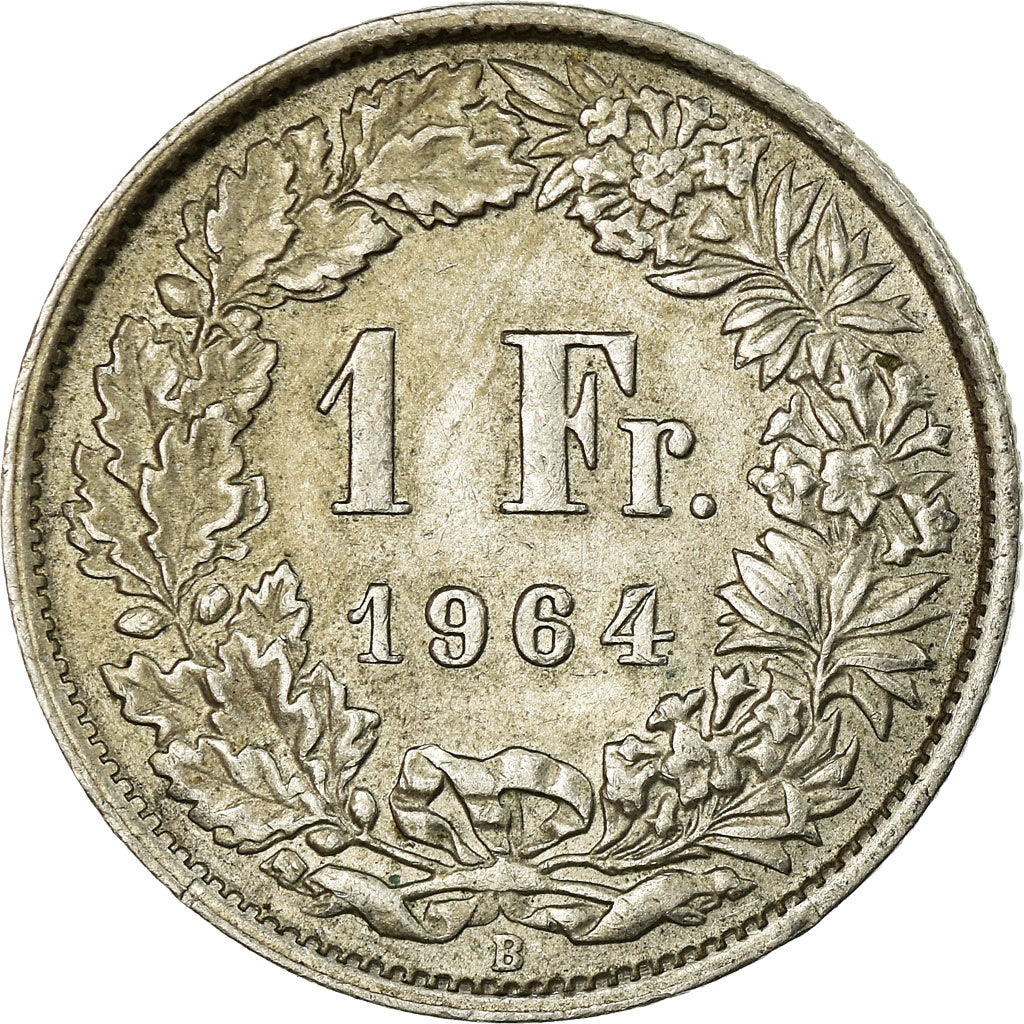 Coin, Switzerland, Franc, 1964, Bern, AU(50-53), Silver, KM:24