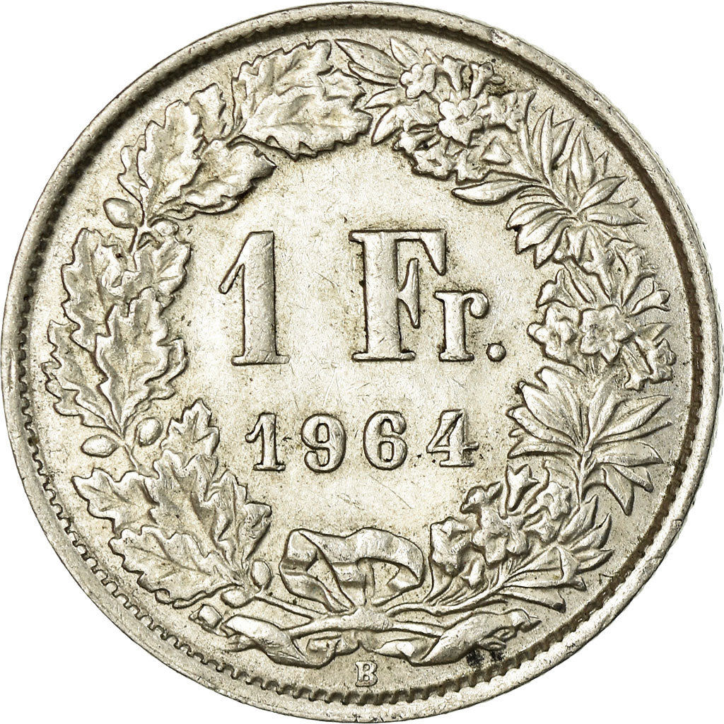 Coin, Switzerland, Franc, 1964, Bern, AU(55-58), Silver, KM:24