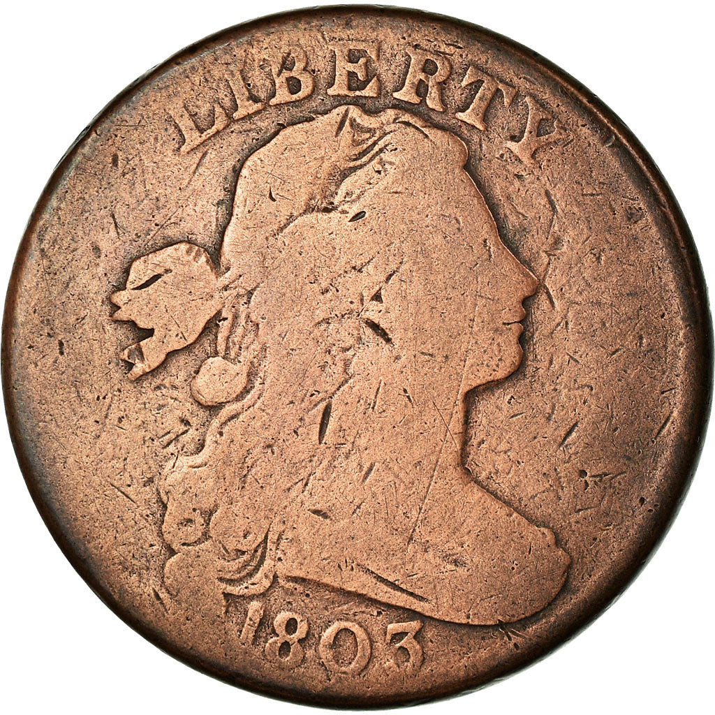 Moneta, Stati Uniti, Draped Bust Cent, Cent, 1803, U.S. Mint, Philadelphia, MB