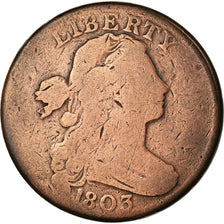 Moneta, Stati Uniti, Draped Bust Cent, Cent, 1803, U.S. Mint, Philadelphia, MB