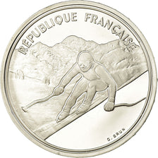Coin, France, Alpine skiing, 100 Francs, 1989, Albertville 92, MS(65-70)