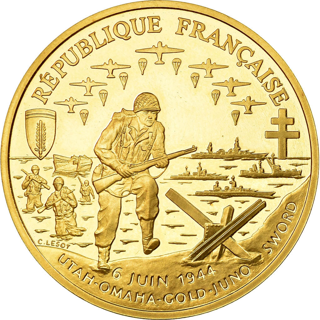 Coin, France, Franc, 1993, MS(65-70), Gold, KM:1015