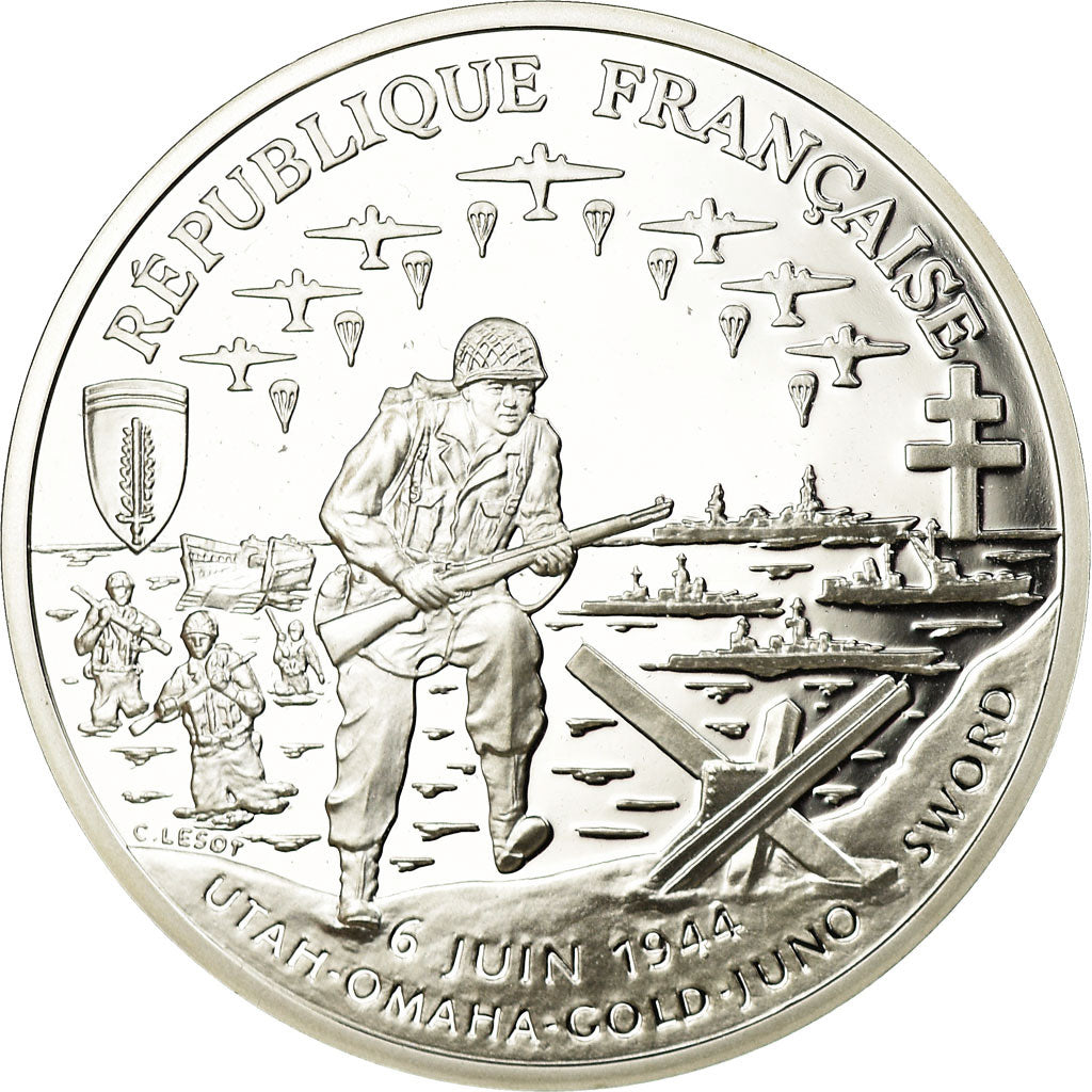 France, Franc, 1993, Paris, MS(65-70), Silver, KM:1014
