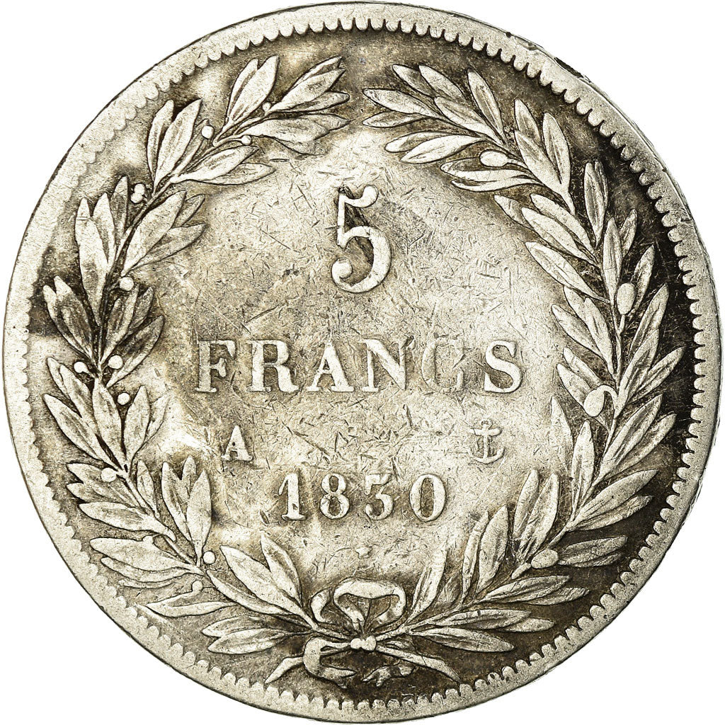 Moneda, Francia, Louis-Philippe, 5 Francs, 1830, Paris, BC+, Plata, KM:738
