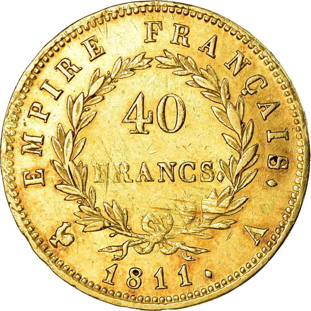 Coin, France, Napoléon I, 40 Francs, 1811, Paris, EF(40-45), Gold, KM:696.1