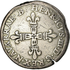 Münze, FRENCH STATES, Béarn, 1/4 Écu de Béarn, 1/4 Ecu, 1589, Pau, SS