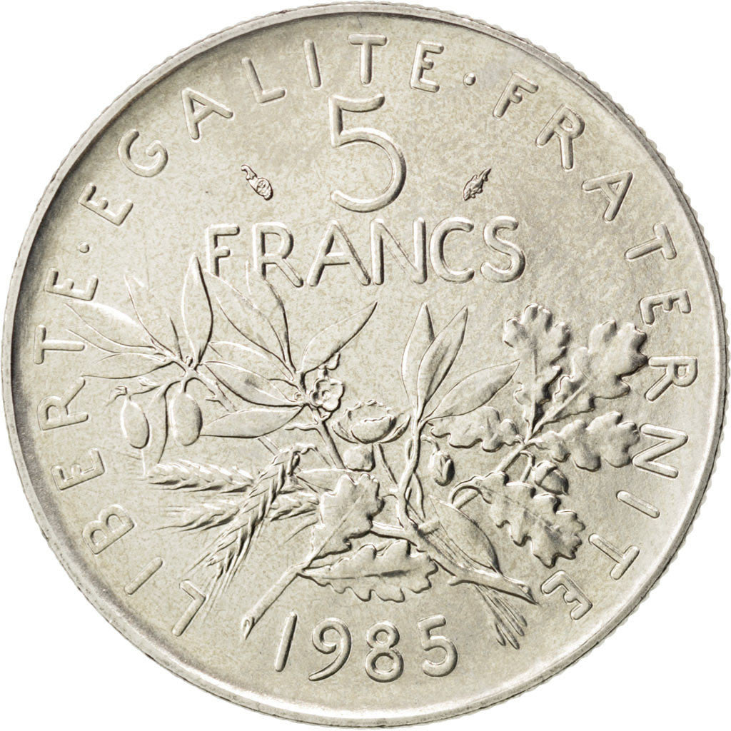 Coin, France, Semeuse, 5 Francs, 1985, MS(64), Nickel Clad Copper-Nickel