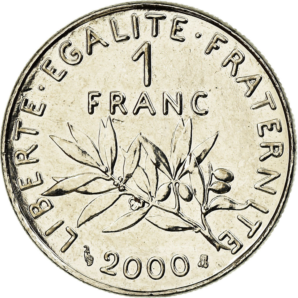 Moneta, Francja, Semeuse, Franc, 2000, Paris, MS(64), Nikiel, KM:925.2