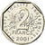 Munten, Frankrijk, Semeuse, 2 Francs, 2001, Paris, UNC, Nickel, KM:942.2