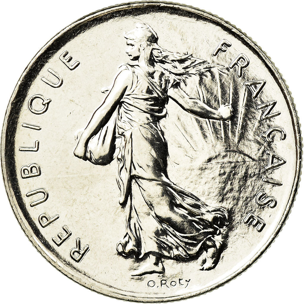 Moeda, França, Semeuse, 5 Francs, 1999, Paris, MS(64), Cobre-Níquel Revestido