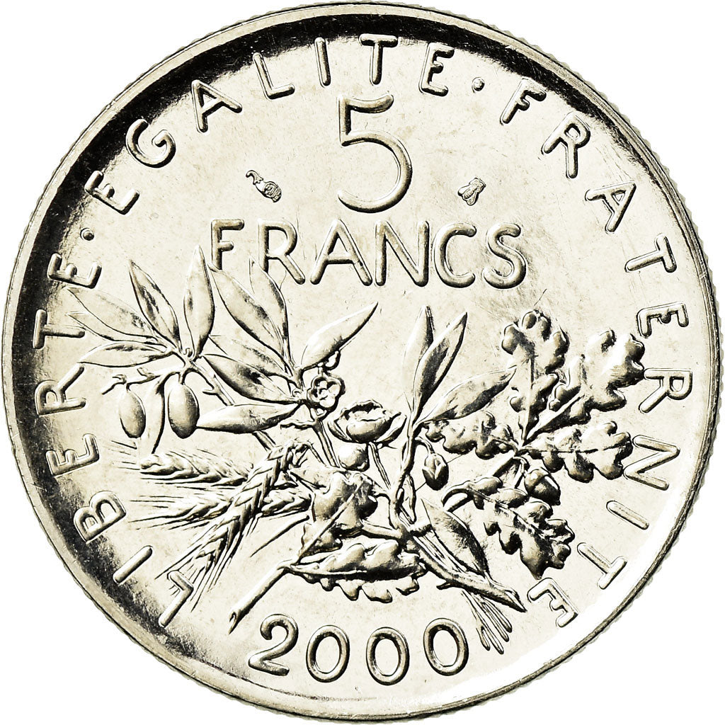 Monnaie, France, Semeuse, 5 Francs, 2000, Paris, SPL+, Nickel Clad