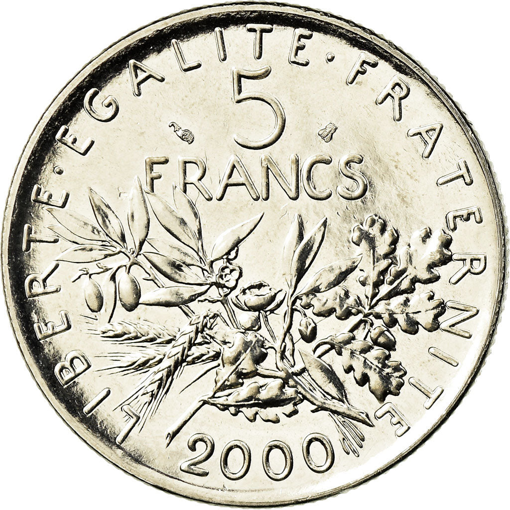 Coin, France, Semeuse, 5 Francs, 2000, Paris, MS(65-70), Nickel Clad
