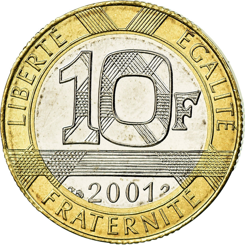 Coin, France, Génie, 10 Francs, 2001, Paris, MS(64), Aluminum-Bronze, KM:964.2