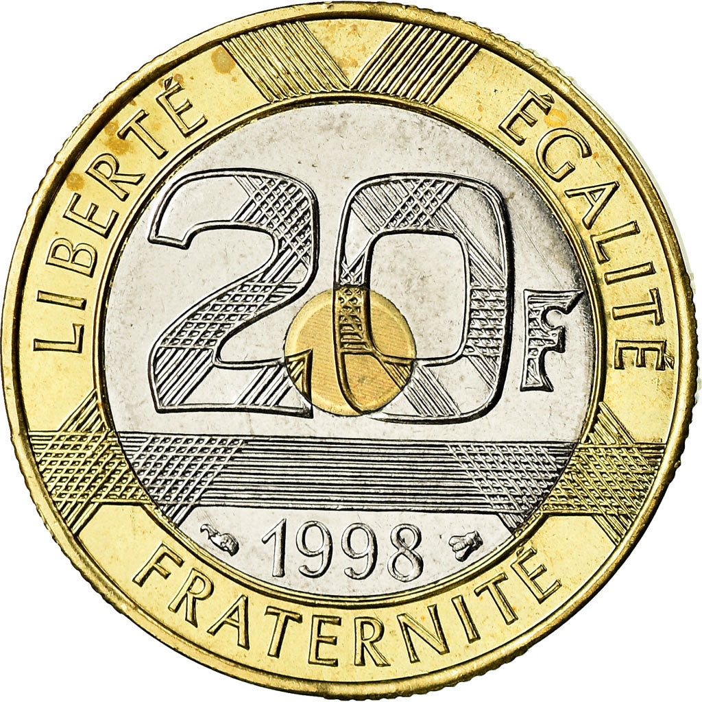 Monnaie, France, Mont Saint Michel, 20 Francs, 1998, Paris, SPL+, Tri-Metallic
