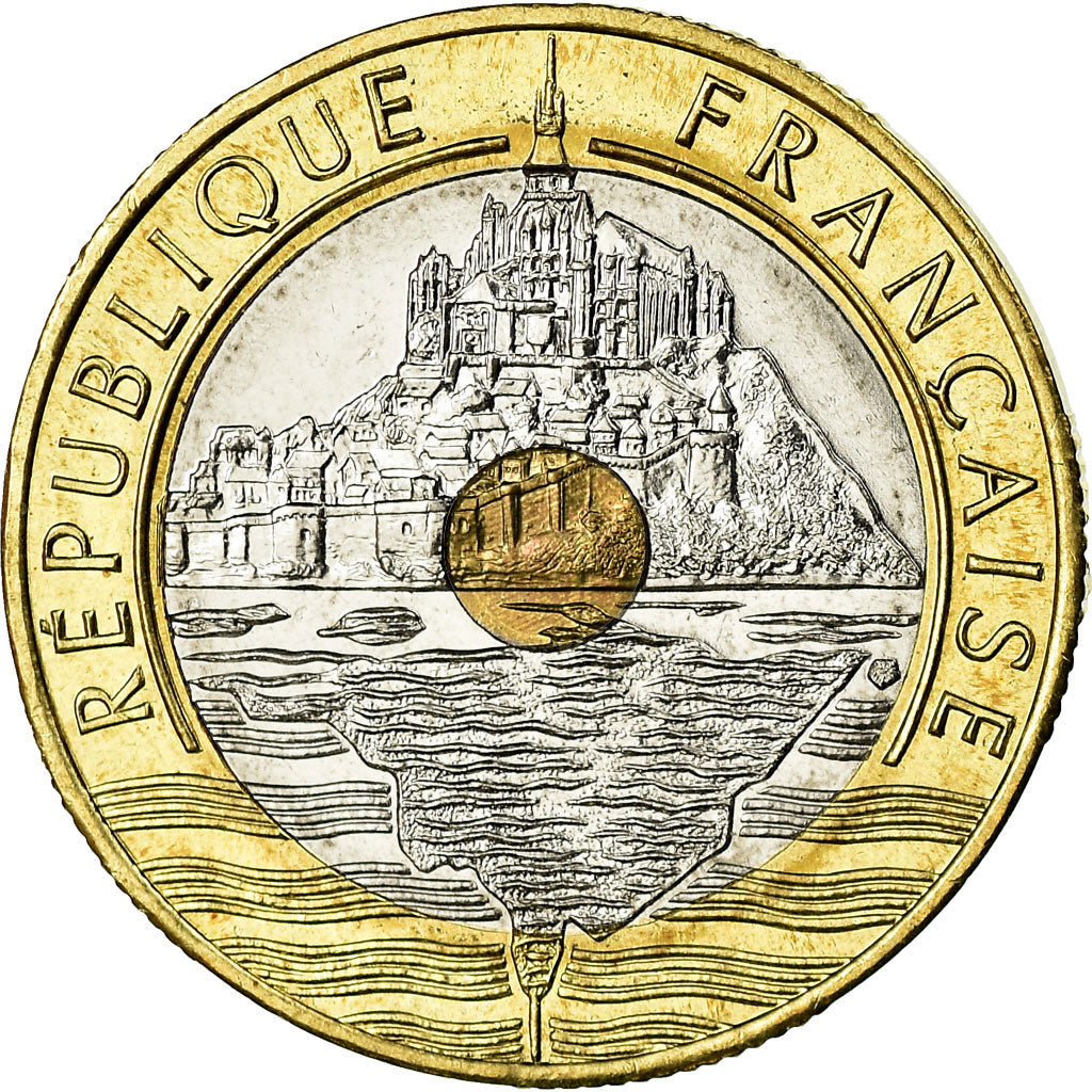 Monnaie, France, Mont Saint Michel, 20 Francs, 1999, Paris, SPL+, Tri-Metallic