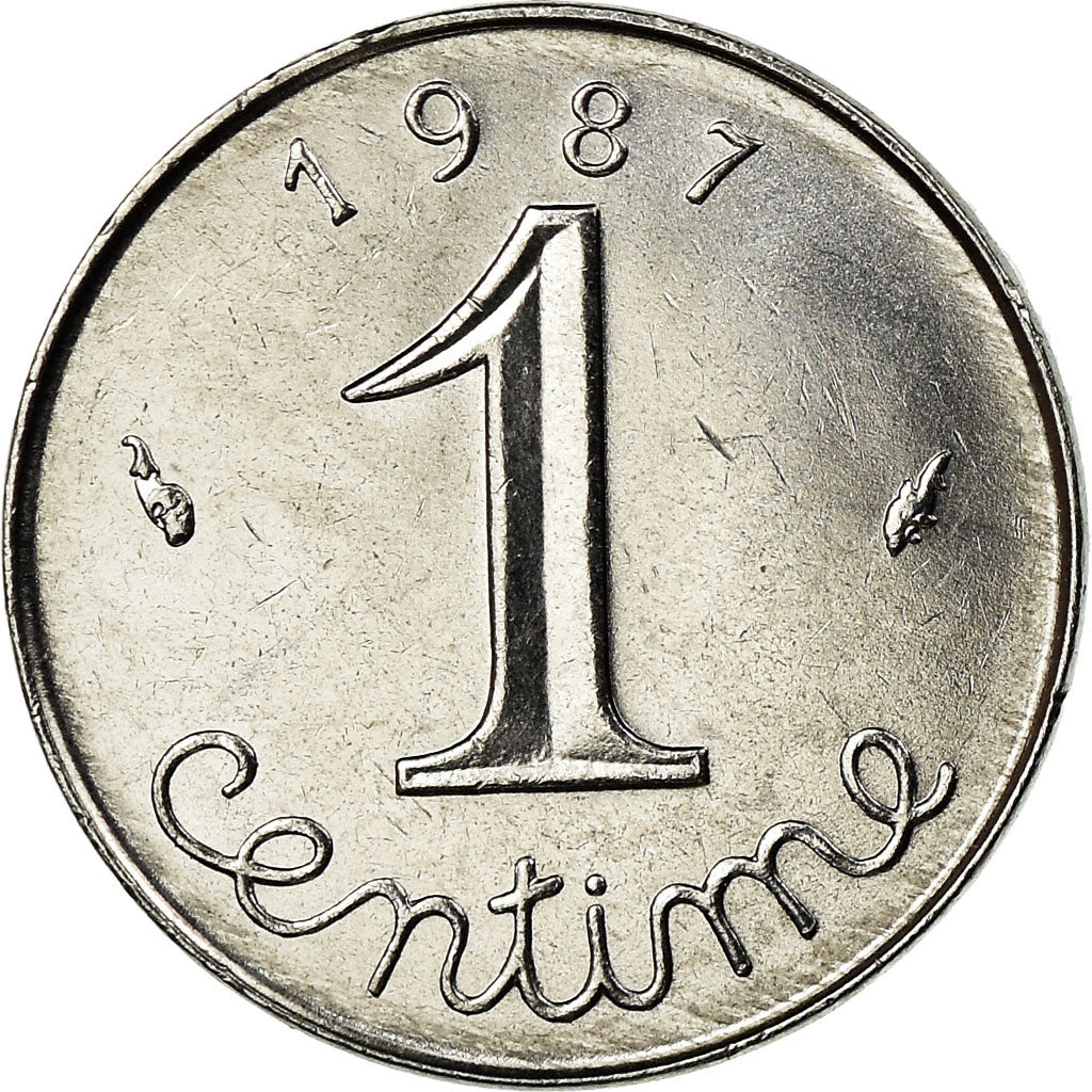 Munten, Frankrijk, Épi, Centime, 1987, Paris, UNC-, Stainless Steel, KM:928