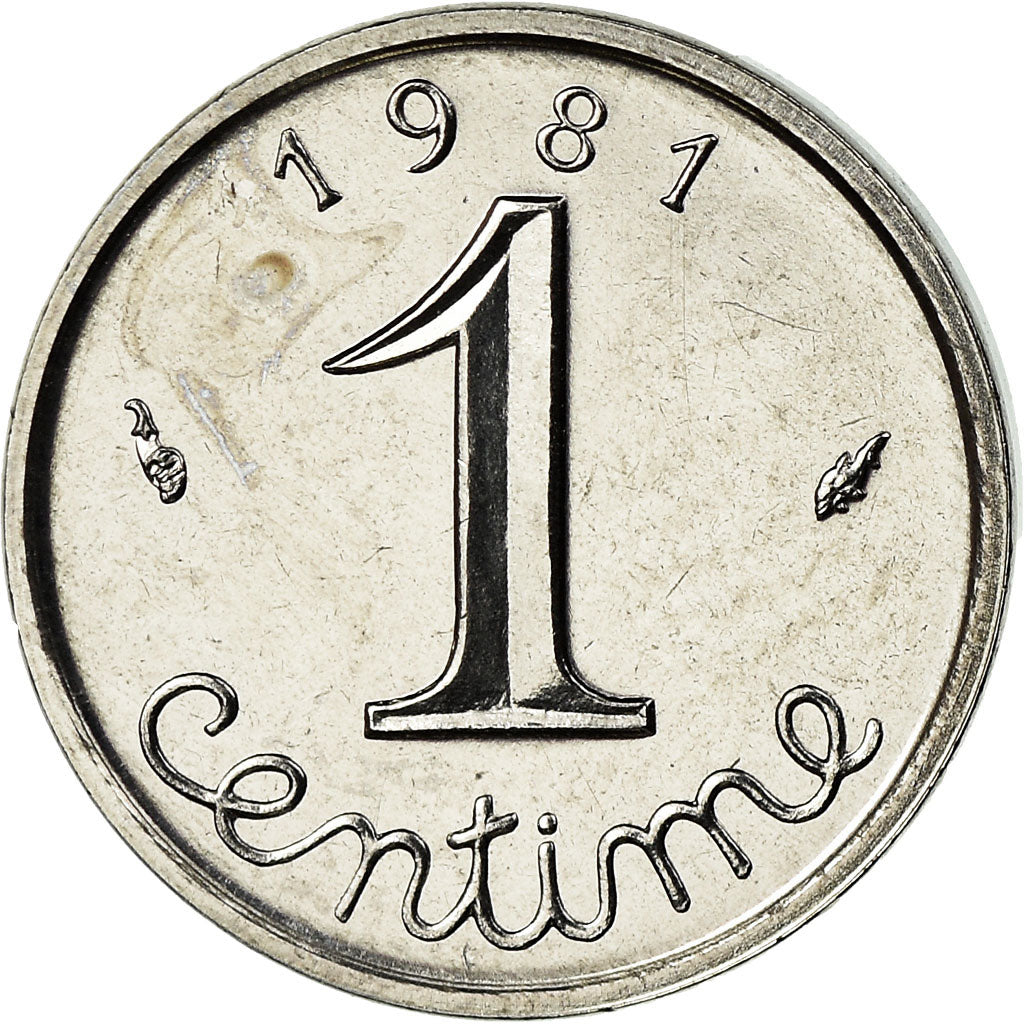 Moneda, Francia, Épi, Centime, 1981, Paris, SC+, Acero inoxidable, KM:928