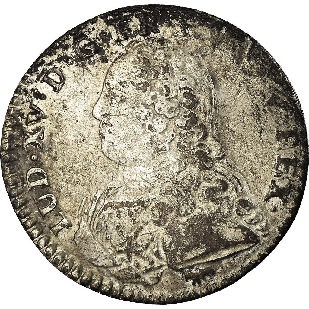Moeda, França, Louis XV, 1/10 Écu aux branches d'olivier, 12 Sols, 1/10 ECU