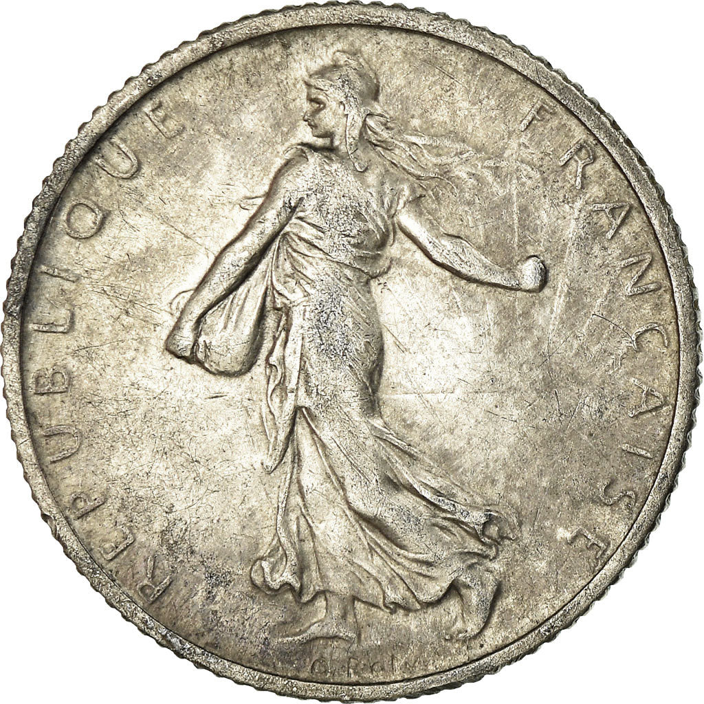 Coin, France, Semeuse, Franc, 1906, Paris, AU(50-53), Silver, KM:844.1