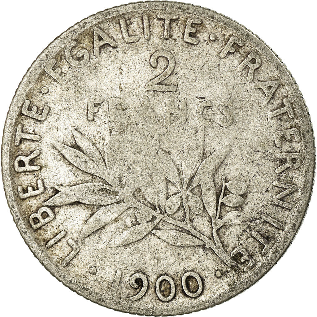 Monnaie, France, Semeuse, 2 Francs, 1900, Paris, TB, Argent, KM:845.1