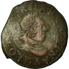 Münze, Frankreich, Louis XIII, Double tournois, buste juvénile, Double