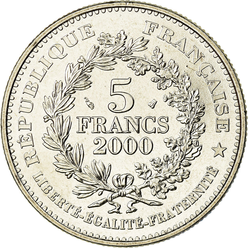 Coin, France, Marianne du nouveau franc, 5 Francs, 2000, Paris, MS(64)