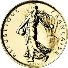 Coin, France, Semeuse, Franc, 2001, Paris, MS(65-70), Gold, KM:925.1a
