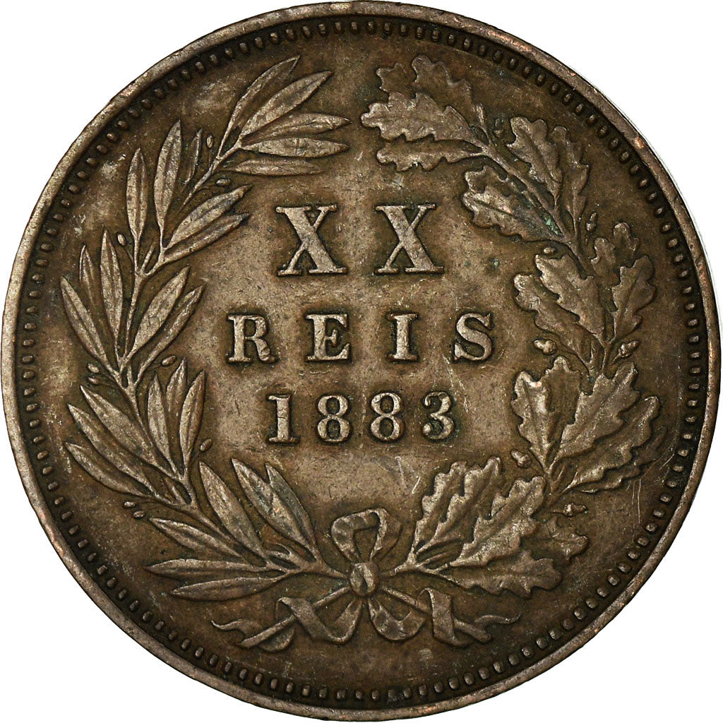 Monnaie, Portugal, Luiz I, 20 Reis, 1883, TTB+, Bronze, KM:527