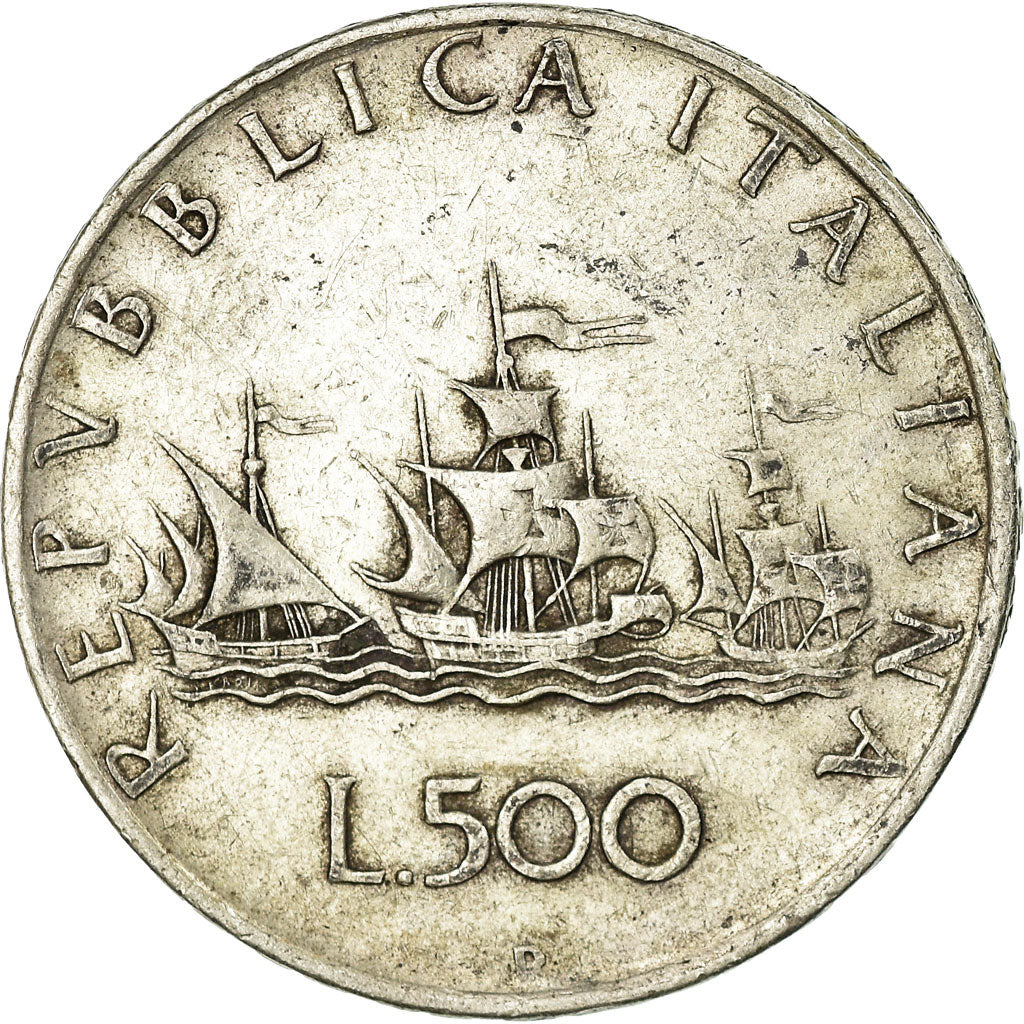 Coin, Italy, 500 Lire, 1959, Rome, AU(50-53), Silver, KM:98