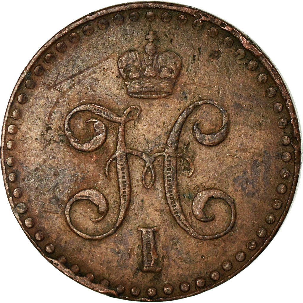 Munten, Rusland, Nicholas I, 1/2 Kopek, 1842, Saint-Petersburg, ZF, Koper