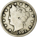 Moeda, Estados Unidos da América, Liberty Nickel, 5 Cents, 1902, U.S. Mint