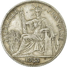 Moeda, INDOCHINA FRANCESA, 20 Cents, 1923, Paris, EF(40-45), Prata, KM:17.1