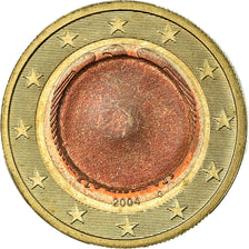 Niemcy, 1 Euro, 2004, Karlsruhe, error 1 cent core, MS(63), Bimetaliczny