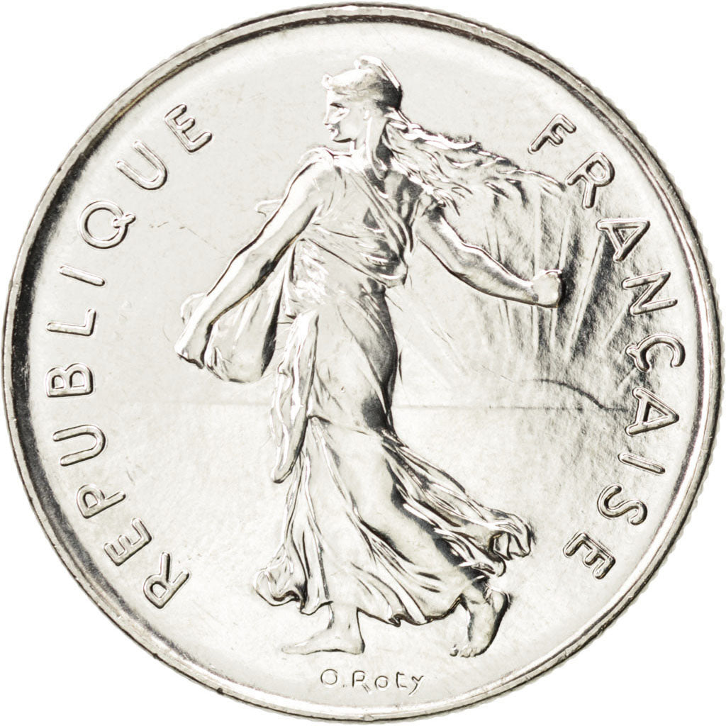 FRANCE, Semeuse, 5 Francs, 2000, Paris, KM #926a.1, MS(64), Nickel Clad...