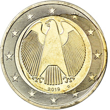Allemagne, 2 Euro, 2019, error misaligned core, SPL+, Bi-Metallic
