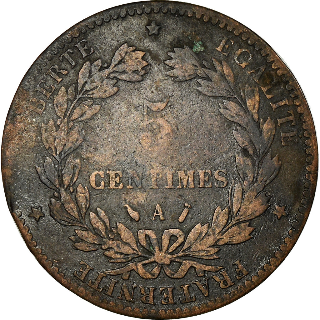 Coin, France, Cérès, 5 Centimes, 1889, Paris, VF(20-25), Bronze, KM:821.1