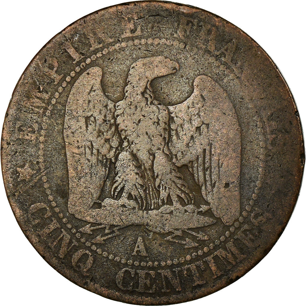 Moneta, Francia, Napoleon III, Napoléon III, 5 Centimes, 1854, Paris, MB