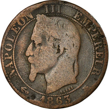 Coin, France, Napoleon III, Napoléon III, 5 Centimes, 1863, Paris, VF(20-25)