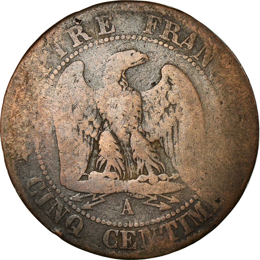 Coin, France, Napoleon III, Napoléon III, 5 Centimes, 1863, Paris, VF(20-25)