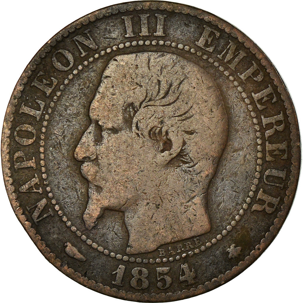 Moneta, Francia, Napoleon III, Napoléon III, 5 Centimes, 1854, Strasbourg, MB+