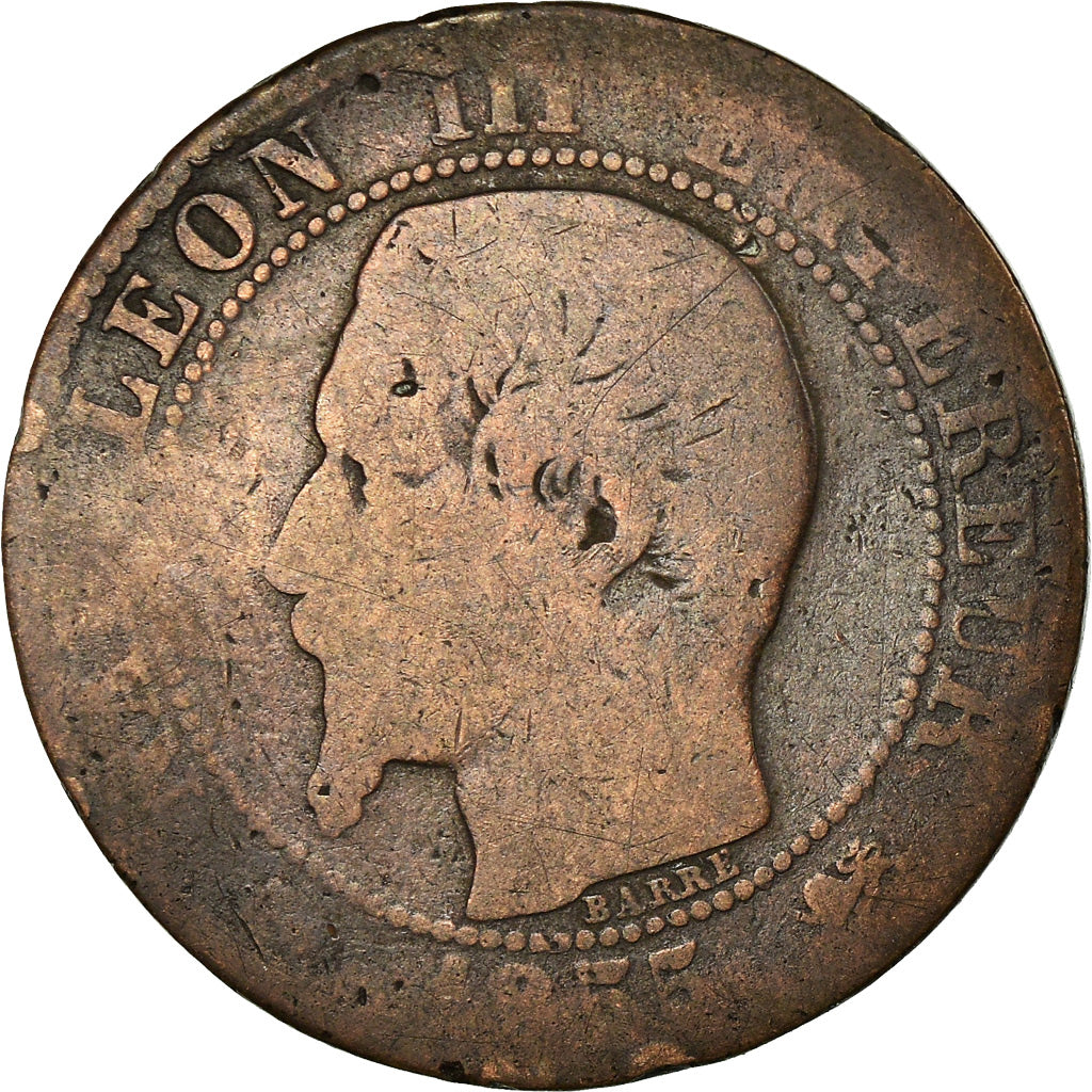 Coin, France, Napoleon III, Napoléon III, 5 Centimes, 1855, Lyon, VF(20-25)