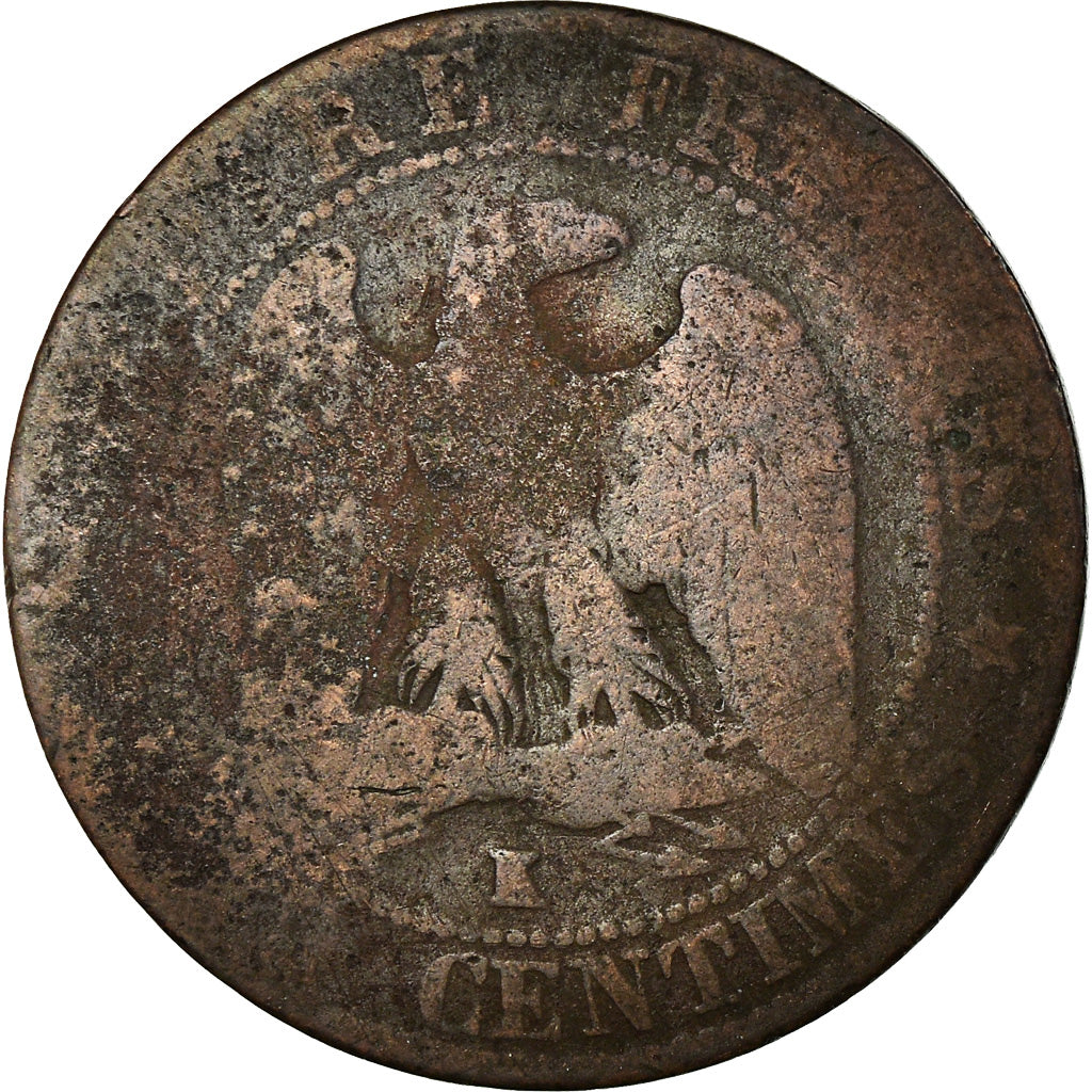 Moneta, Francia, Napoleon III, Napoléon III, 5 Centimes, 1857, Bordeaux, B+