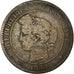 Moneta, Francia, Cérès, 10 Centimes, 1872, Paris, MB, Bronzo, KM:815.1
