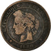 Monnaie, France, Cérès, 10 Centimes, 1880, Paris, TB, Bronze, Gadoury:265a