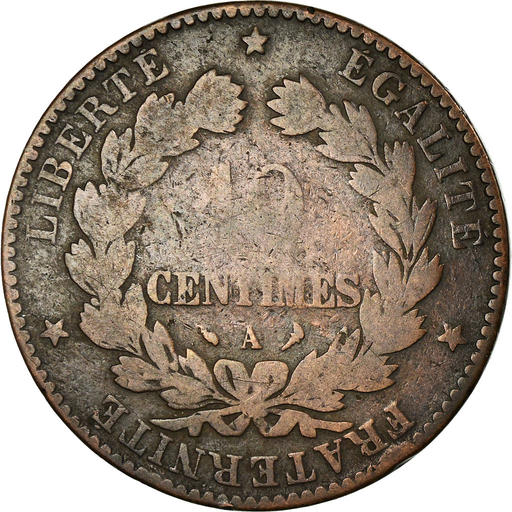 Moneta, Francia, Cérès, 10 Centimes, 1897, Paris, MB, Bronzo, KM:815.1
