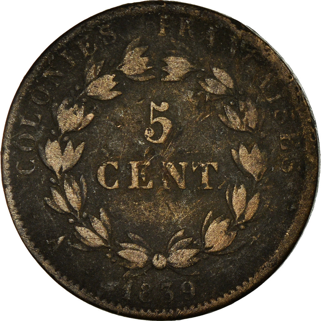 Coin, FRENCH COLONIES, Louis - Philippe, 5 Centimes, 1839, Paris, VF(20-25)