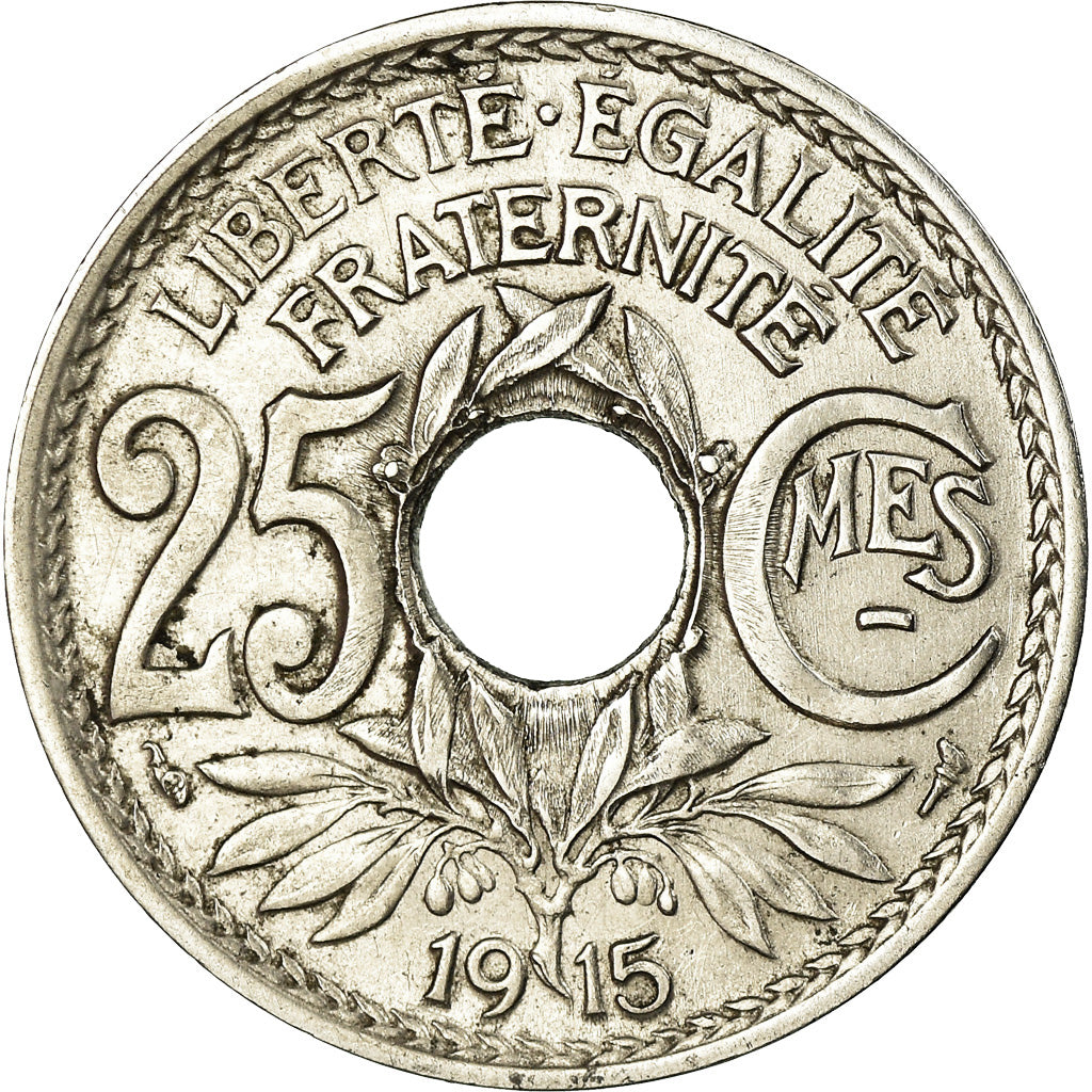 Coin, France, Lindauer, 25 Centimes, 1915, EF(40-45), Nickel, KM:867