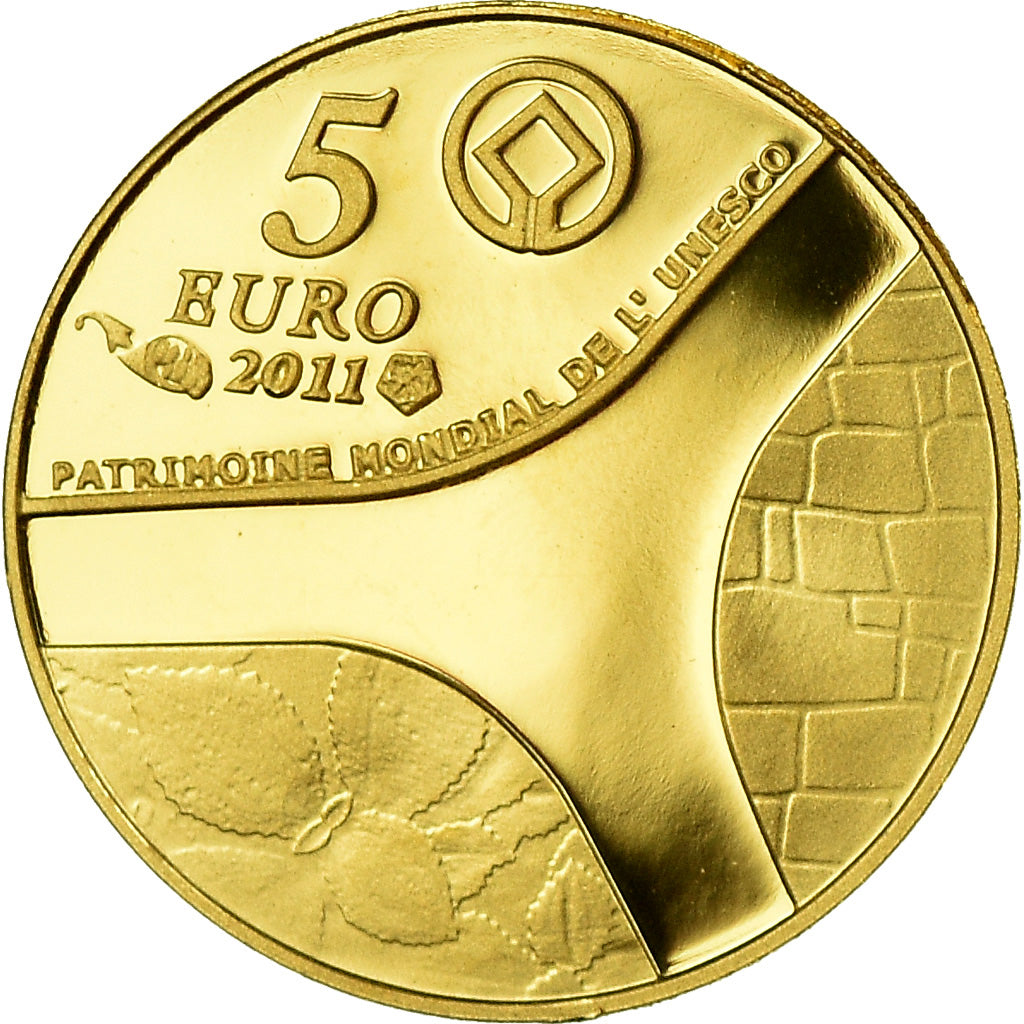 France, 5 Euro, Le Château de Versailles, 2011, BE, MS(65-70), Gold