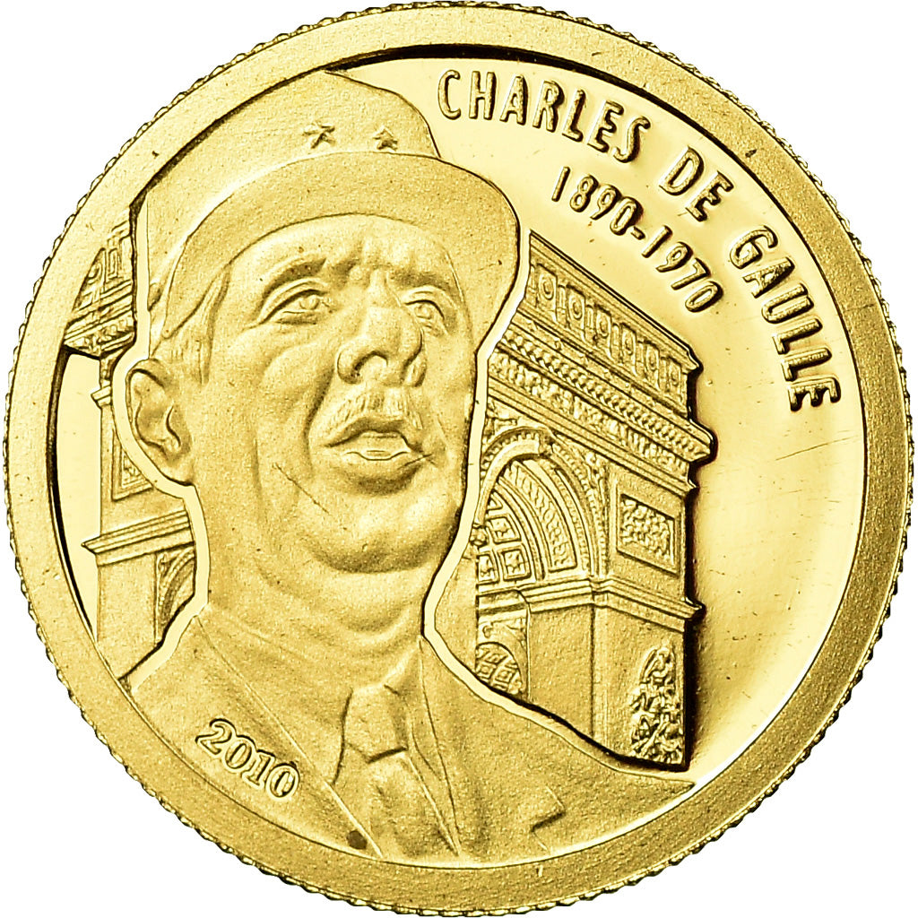 Monnaie, Benin, Charles de Gaulle, 1500 Francs CFA, 2010, Proof, FDC, Or